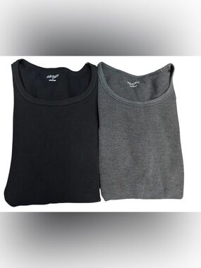 Old Navy Black & Grey Henley Lot Sz S